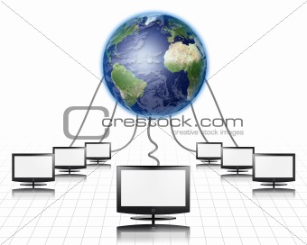 World Wide Web Flat Panel Connected