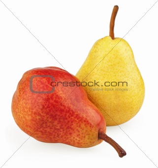 Red and yellow pears