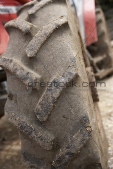 Detail Of Tractor Tyre