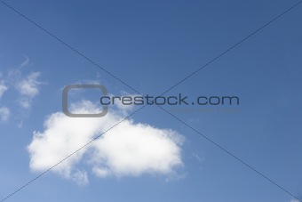White Fluffy Cloud Against Blue Sky