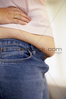 Detail Of Overweight Woman
