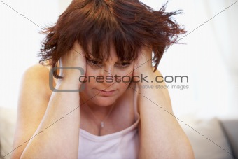Depressed Overweight Woman