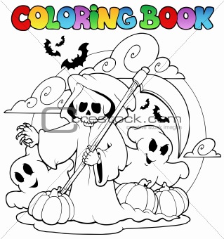 Coloring book Halloween character 3