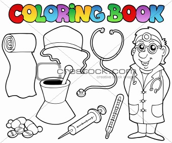 Coloring book medical collection
