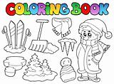 Coloring book winter topic 3