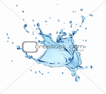 Blue water isolated