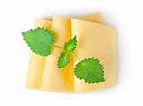 Cheese and mint isolated