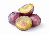 Plums isolated