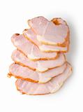Sliced ham isolated