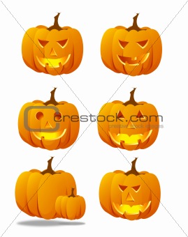 Halloween pumpkin set