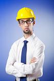 Young engineer wearing hard hat
