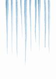 Real icicles isolated on white