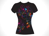 abstract  t-shirt floral design