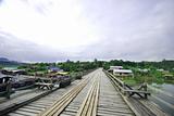 The wood Mon bridge in Sangkhlaburi 