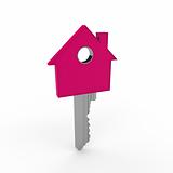 3d home key pink