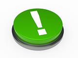 3d button green exclamation mark