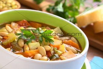 Vegetarian Canary Bean Soup