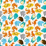 seamless cartoon animal pattern