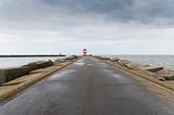 seawall with lighthouse