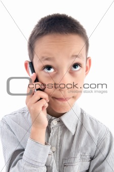boy with a phone