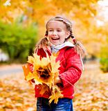 Little girl in autumn