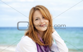 Young beautiful girl at the beach.