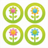 colorful flowers buttons