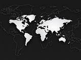 background of world map, black white