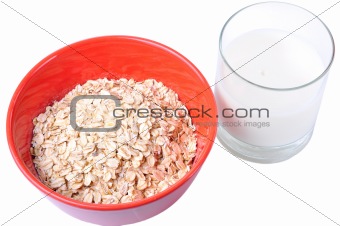 Oatmeal and Milk Breakfast