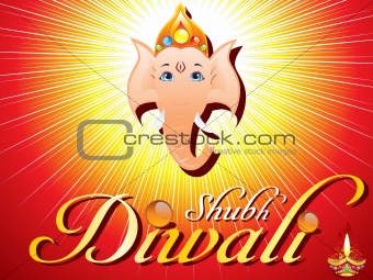 abstract diwali card