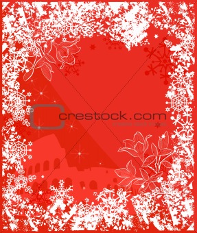 Winter Italy background vector