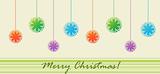 Postcard with Christmas balls (Merry Cristmas)