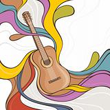 illustration with acoustic guitar