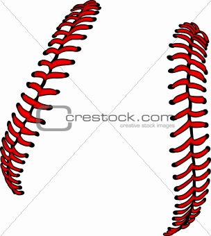 Baseball Laces or Softball Laces Vector Image


