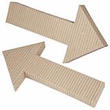 set of cardboard navigation arrows isolated on a white background