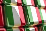 Italian flag-cube