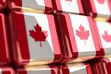 Canadian flag-cube