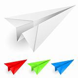Colorful paper airplanes