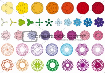 vector flower set