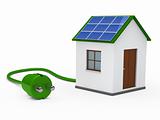 3d solar house with plug
