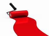 3d paint roller red 