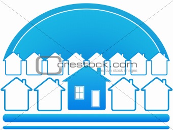 blue house symbol