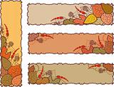 Set of four autumn banners