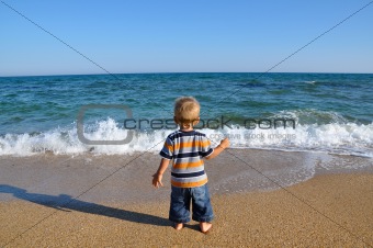 Kid and sea