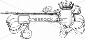 Banner spear and crown