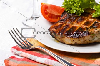 Grilled pork meat