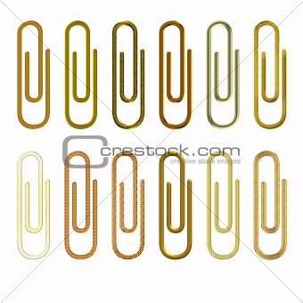 Golden paperclip collection