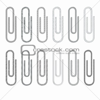Silver paperclip collection