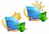 Solar energy panel icons