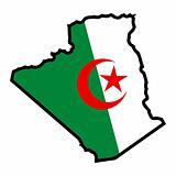 Map in colors of Algeria